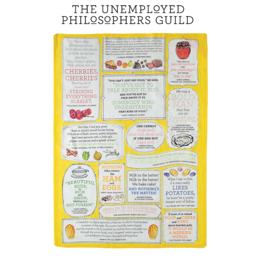 The Unemployed Philosophers Guild Literary Tastes Dish Towel